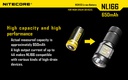 Battery: Nitecore CR123 Li battery