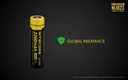 Battery: Nitecore NL1823, Rechargeable 18650 Li-ion, 3.7V 2300mAh, Discharge current max 4A