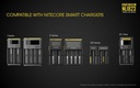 Battery: Nitecore NL1823, Rechargeable 18650 Li-ion, 3.7V 2300mAh, Discharge current max 4A