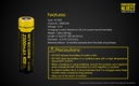 Battery: Nitecore NL1823, Rechargeable 18650 Li-ion, 3.7V 2300mAh, Discharge current max 4A