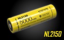 Battery: Nitecore NL2150, Rechargeable 27100 Li-ion, 3.6V 5000mAh, Discharge current max 8A