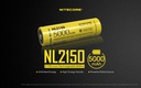 Battery: Nitecore NL2150, Rechargeable 27100 Li-ion, 3.6V 5000mAh, Discharge current max 8A