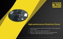Battery: Nitecore NL2150, Rechargeable 27100 Li-ion, 3.6V 5000mAh, Discharge current max 8A