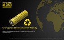 Battery: Nitecore NL2150, Rechargeable 27100 Li-ion, 3.6V 5000mAh, Discharge current max 8A