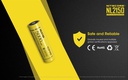 Battery: Nitecore NL2150, Rechargeable 27100 Li-ion, 3.6V 5000mAh, Discharge current max 8A