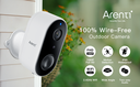 Smart Home Camera: Laxihub W1, Battery-Powered, 2K resolution, Outdoor, Wi-Fi, Mic & Speaker, Nightvision 10m, Motion Detect
