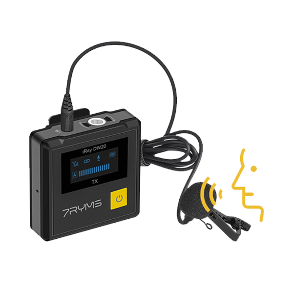 7RYMS iRay DW20A, 2.4GHz Wireless Microphone, 1RX+2TX