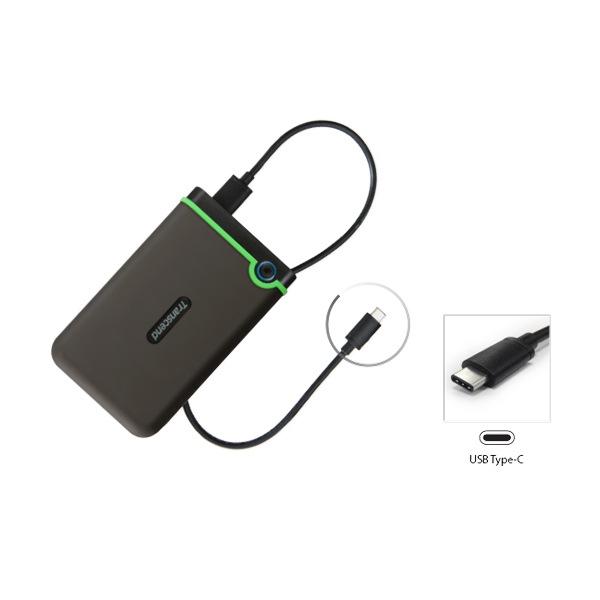 Portable HDD: Transcend StoreJet 25MC, 1TB, USB Type-C