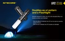 Flashlight: Nitecore LR12, Rechargeable, 1000 lumen, 166m