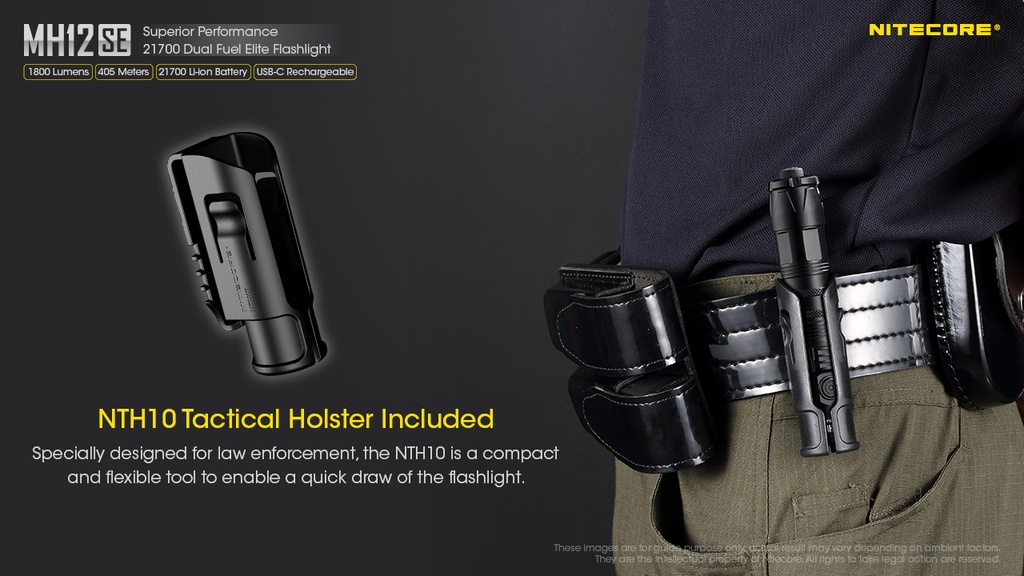 Flashlight: Nitecore MH12SE, EDC Flashlight, 1800 lumen, 405m