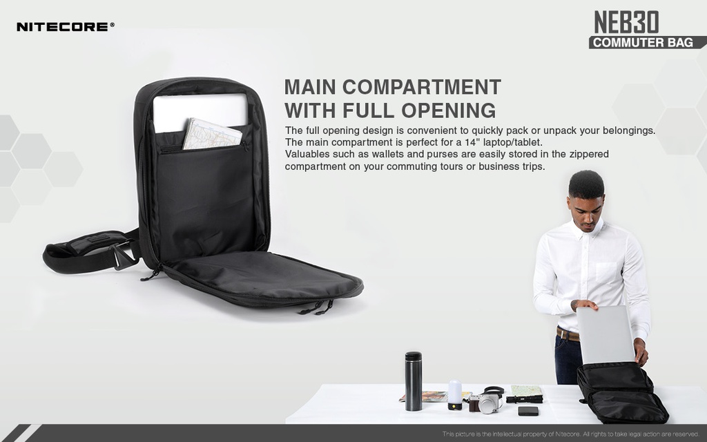 Bag: Nitecore NEB30, 14inch Laptop bag