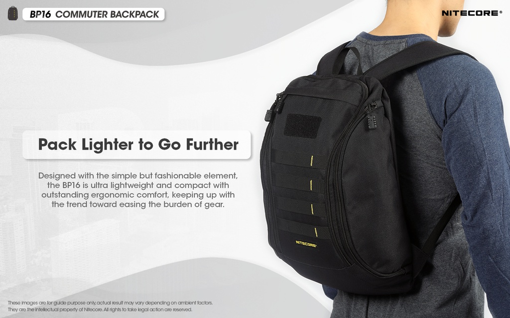 Bag: Nitecore BP16, 16L Waterproof backpack
