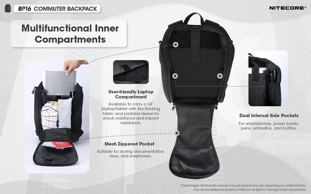 Bag: Nitecore BP16, 16L Waterproof backpack