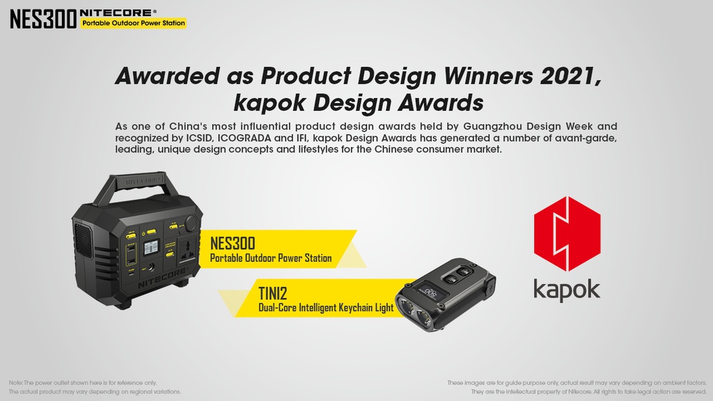 Solar Generator: Nitecore Power Station NES Series, DC Input, Output: 220VAC, 12VDC, USB, USB-C, USB-QC