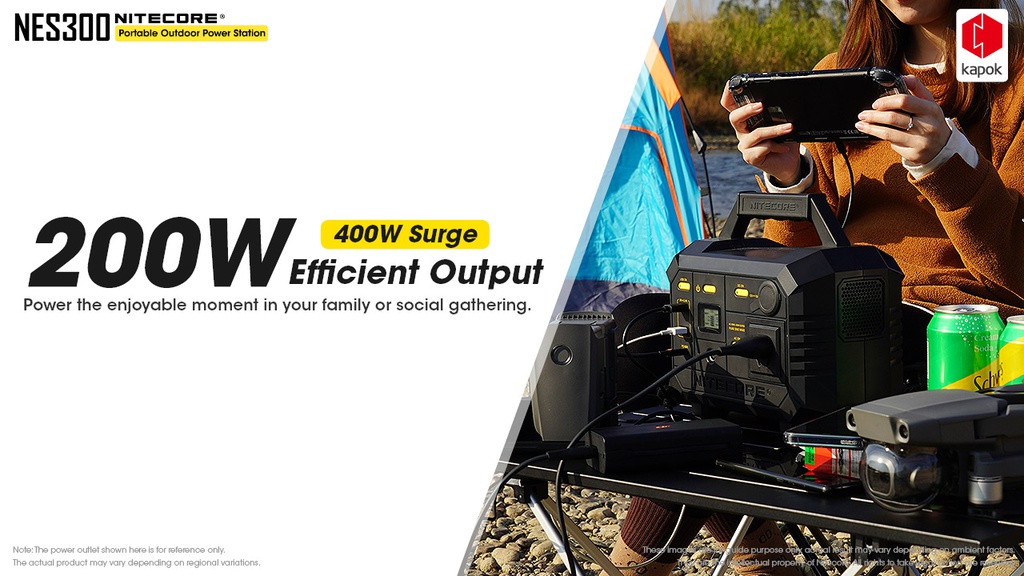 Solar Generator: Nitecore Power Station NES Series, DC Input, Output: 220VAC, 12VDC, USB, USB-C, USB-QC