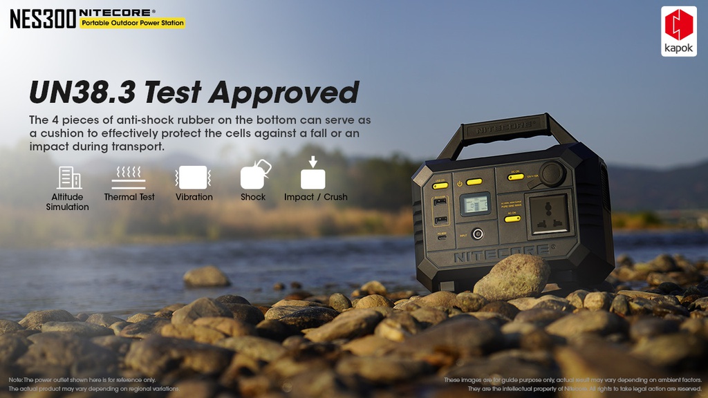 Solar Generator: Nitecore Power Station NES Series, DC Input, Output: 220VAC, 12VDC, USB, USB-C, USB-QC