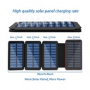 Power Bank: Lighting Solar Charger with 4 Panel and Wireless Charging
