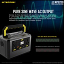 Solar Generator: Nitecore Power Station NPS Series, DC Input, Output: 220VAC, 12VDC, USB, USB-C, USB-QC