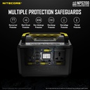 Solar Generator: Nitecore Power Station NPS Series, DC Input, Output: 220VAC, 12VDC, USB, USB-C, USB-QC