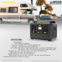 Solar Generator: Nitecore Power Station NPS Series, DC Input, Output: 220VAC, 12VDC, USB, USB-C, USB-QC
