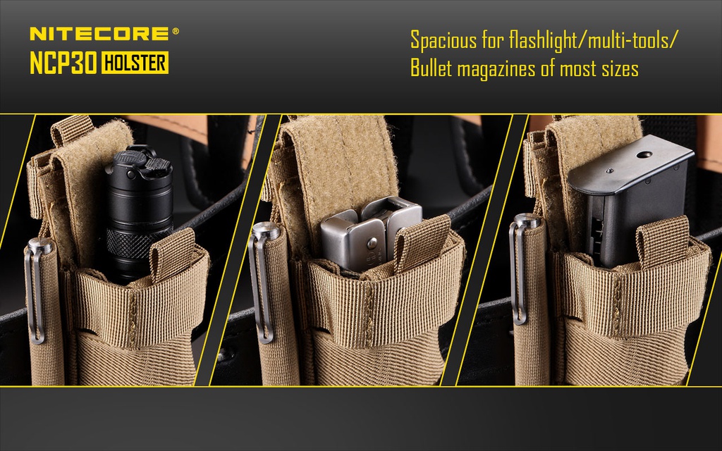 Flashlight ACC: Nitecore NCP30, Tactical Flashlight Holster