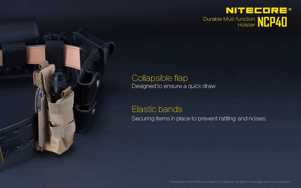 Flashlight ACC: Nitecore NCP40, Tactical Flashlight Holster
