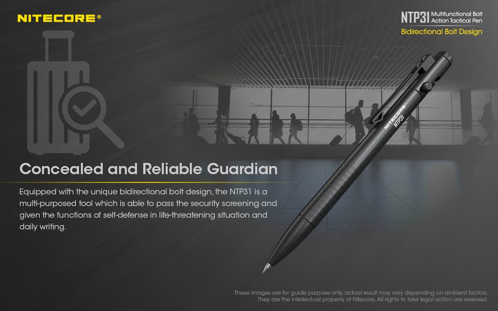 Flashlight ACC: Nitecore NTP31, Tactical Pen