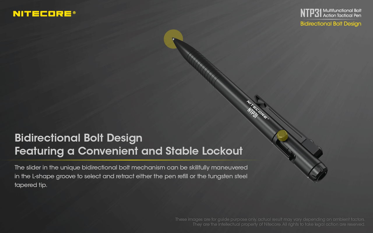 Flashlight ACC: Nitecore NTP31, Tactical Pen