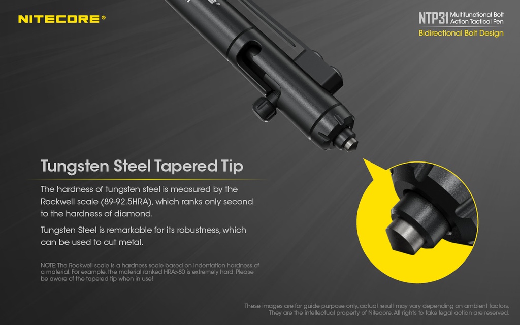 Flashlight ACC: Nitecore NTP31, Tactical Pen