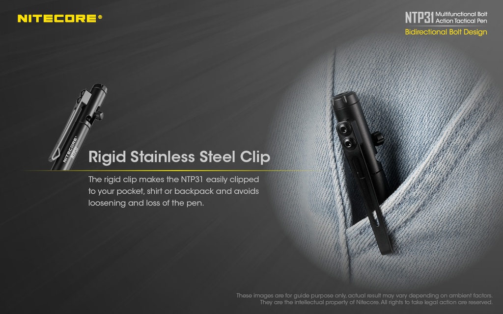 Flashlight ACC: Nitecore NTP31, Tactical Pen