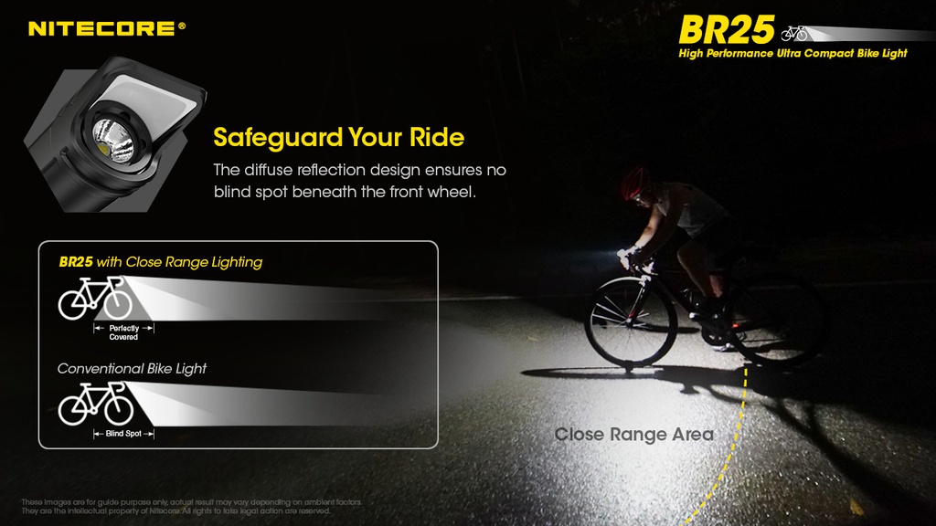 Flashlight: Nitecore BR25 Bike Flashlight, 1400lm, 164m