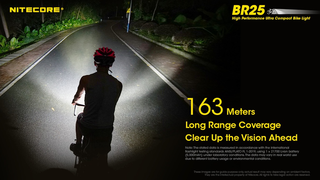 Flashlight: Nitecore BR25 Bike Flashlight, 1400lm, 164m