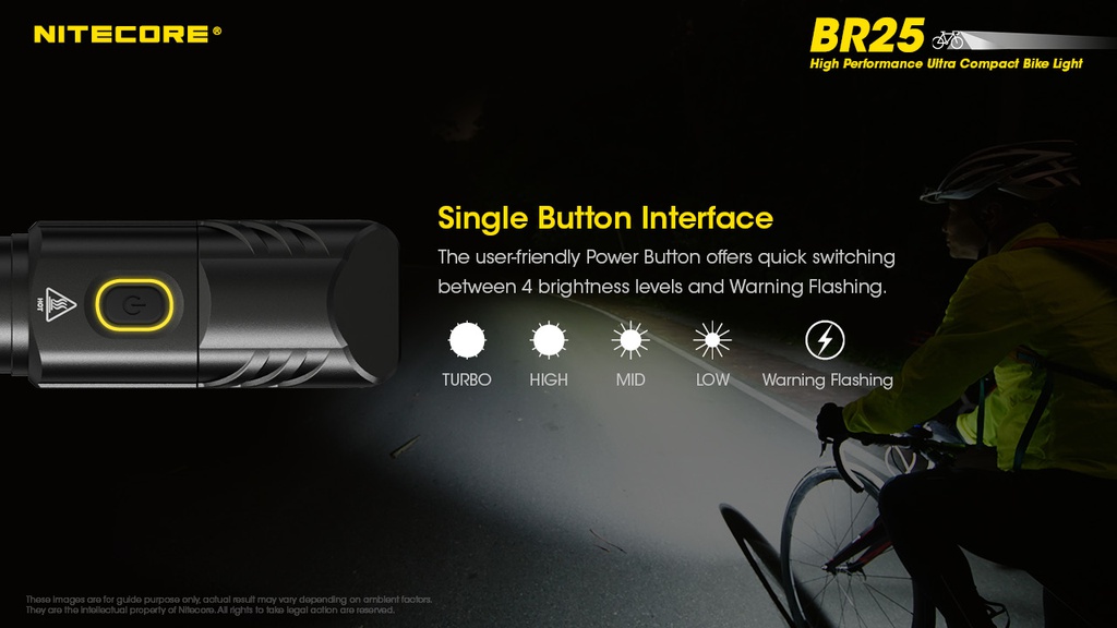 Flashlight: Nitecore BR25 Bike Flashlight, 1400lm, 164m