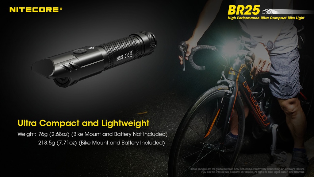 Flashlight: Nitecore BR25 Bike Flashlight, 1400lm, 164m
