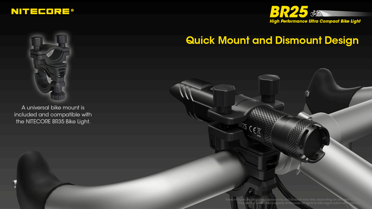 Flashlight: Nitecore BR25 Bike Flashlight, 1400lm, 164m