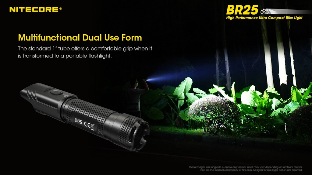 Flashlight: Nitecore BR25 Bike Flashlight, 1400lm, 164m