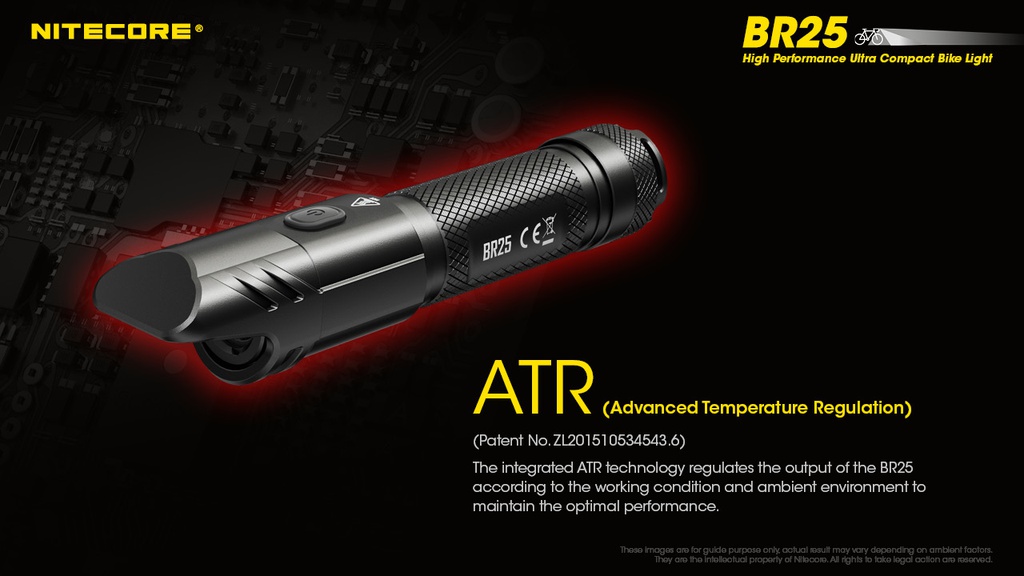 Flashlight: Nitecore BR25 Bike Flashlight, 1400lm, 164m