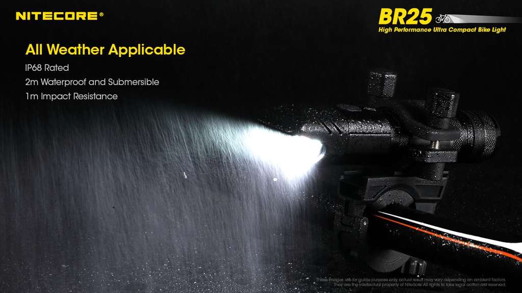 Flashlight: Nitecore BR25 Bike Flashlight, 1400lm, 164m