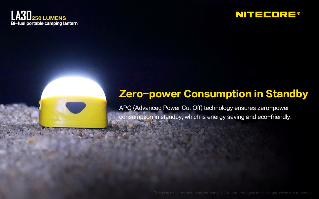 Flashlight: Nitecore LA30, Rechargeable Portable Camping Lantern, 250 lumen, 35m