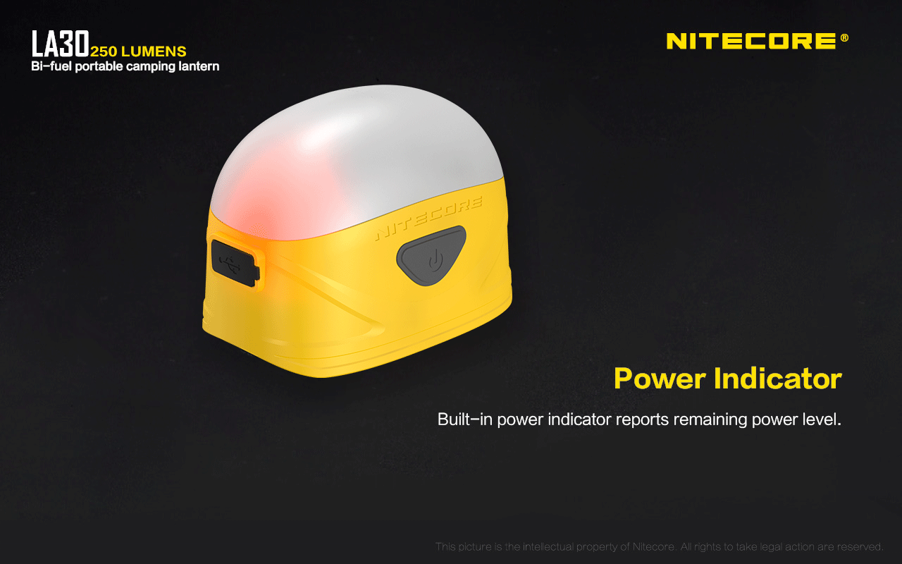 Flashlight: Nitecore LA30, Rechargeable Portable Camping Lantern, 250 lumen, 35m