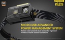 Flashlight: Nitecore NU25, Rechargeable Headlamp, 360 lumen, 81m