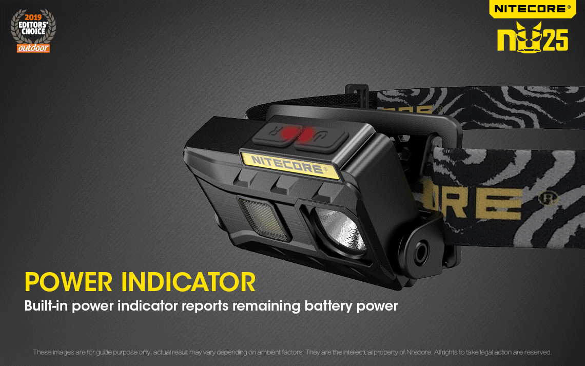 Flashlight: Nitecore NU25, Rechargeable Headlamp, 360 lumen, 81m