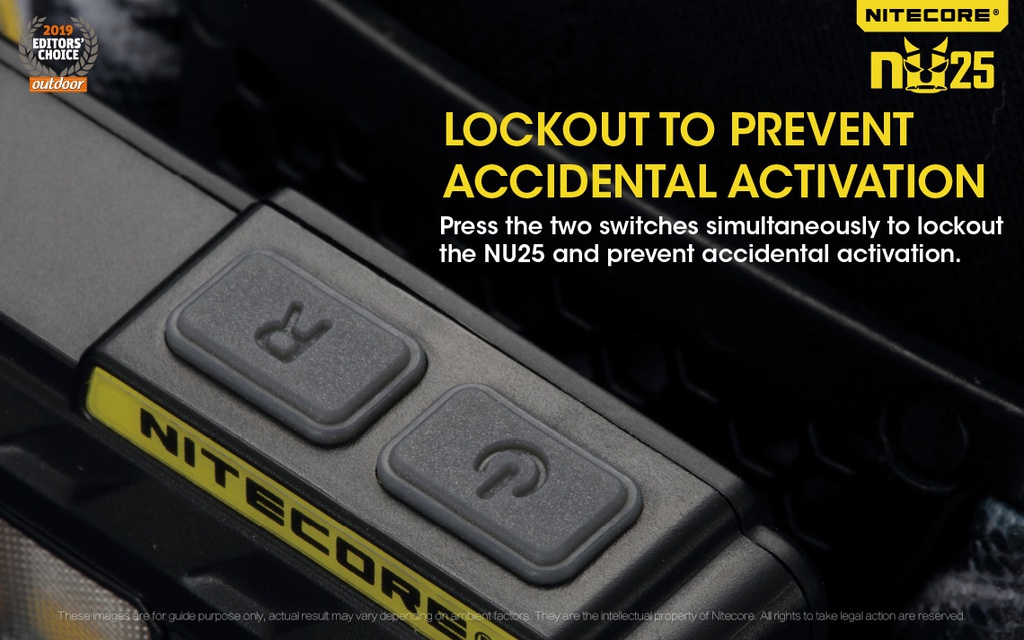 Flashlight: Nitecore NU25, Rechargeable Headlamp, 360 lumen, 81m