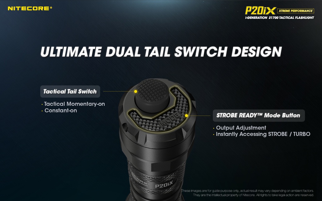 Flashlight: Nitecore P20iX, Tactical Flashlight, 4000 lumen, 221m