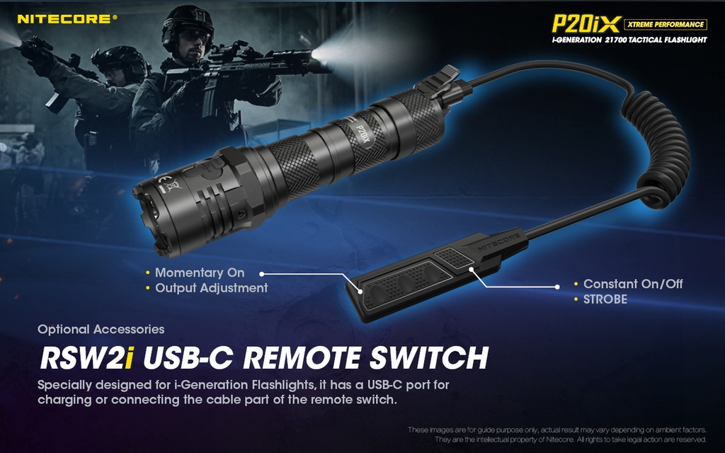 Flashlight: Nitecore P20iX, Tactical Flashlight, 4000 lumen, 221m