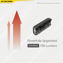Flashlight: Nitecore TIP SE, Rechargeable Metallic Keychain Light, 700 lumen, 90m