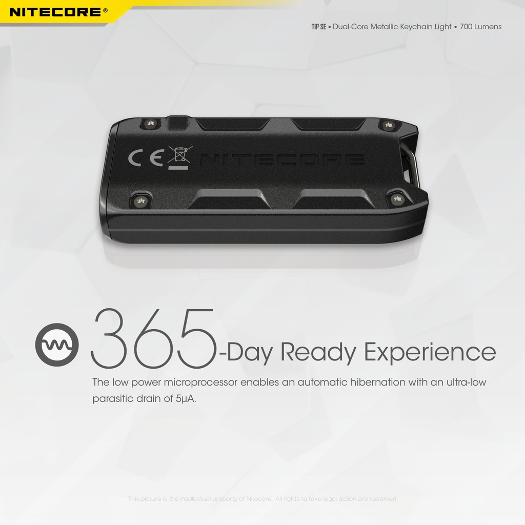 Flashlight: Nitecore TIP SE, Rechargeable Metallic Keychain Light, 700 lumen, 90m