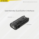 Flashlight: Nitecore TIP SE, Rechargeable Metallic Keychain Light, 700 lumen, 90m