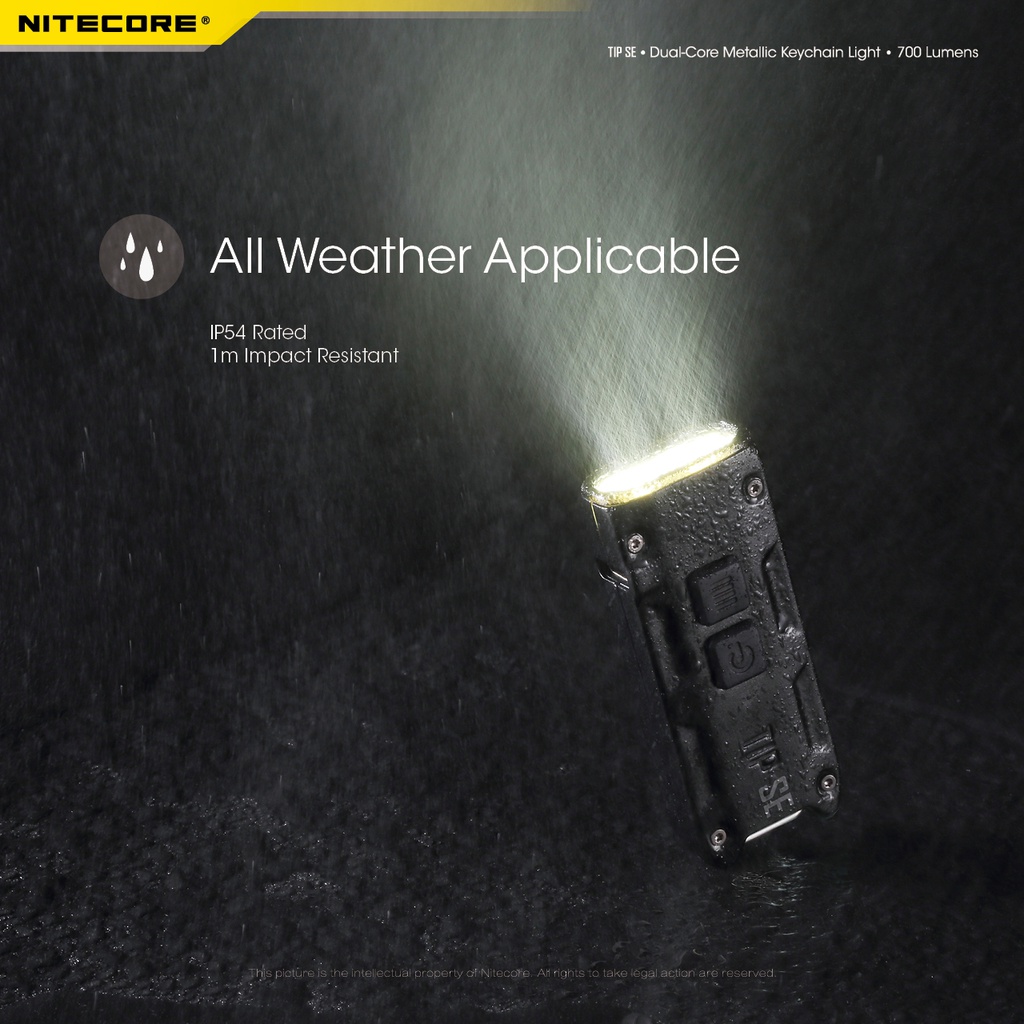 Flashlight: Nitecore TIP SE, Rechargeable Metallic Keychain Light, 700 lumen, 90m