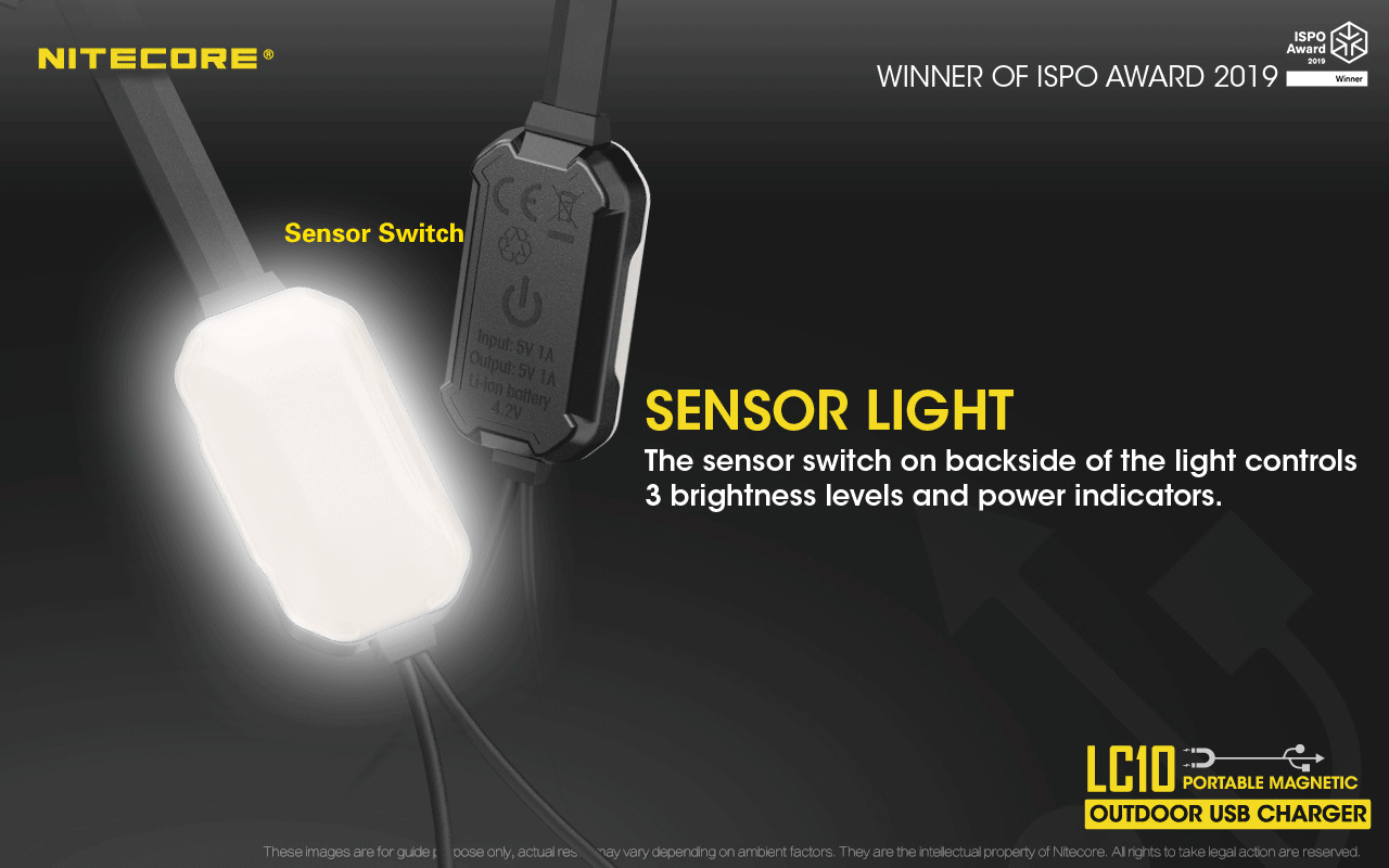 Battery Charger: Nitecore LC10, Portable Magnetic Outdoor USB Charger